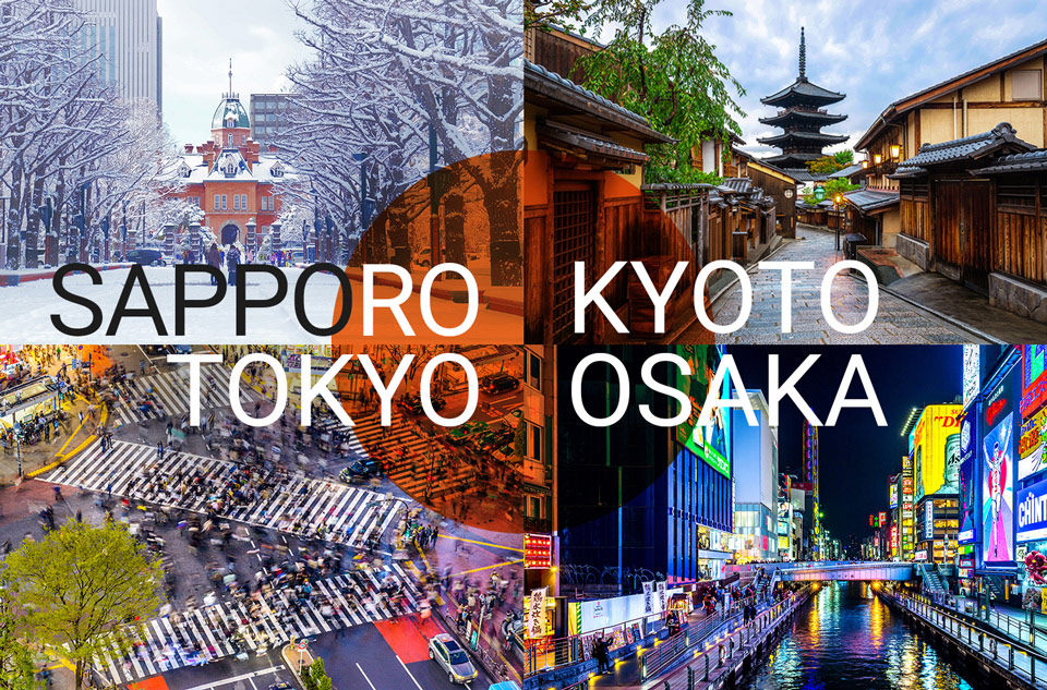 Takashi Ocean Suite Kỳ Co với 4 phân khu sầm uất Sapporo, Kyoto, Osaka và Tokyo